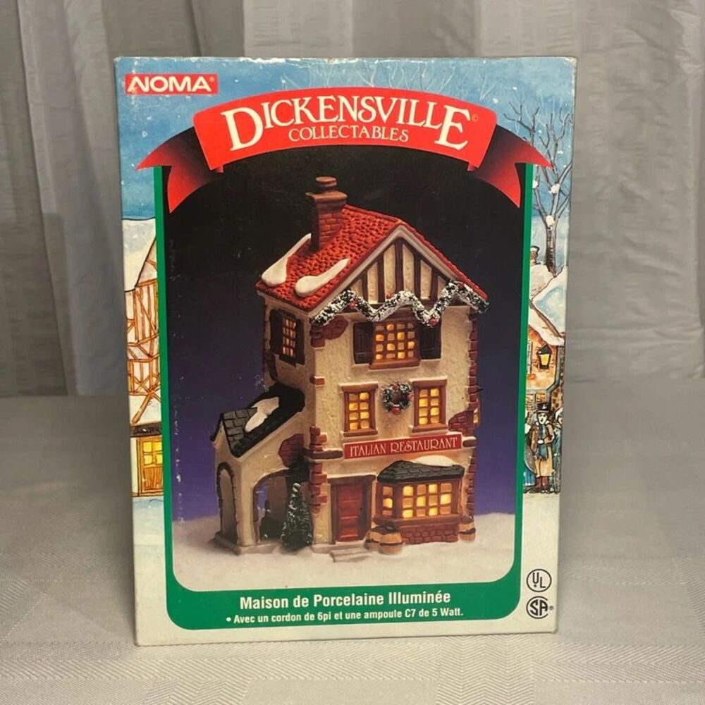 Vintage 1995 NOMA Dickensville Italian Restaurant #28409 Porcelain Village